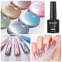 Mizhse 10Ml6 Colors Cat Eye Gel Nail Polish Crystal Magnetic Gel Polish Glitter Pink Gold Sparkle Gel Polish Set With Universa