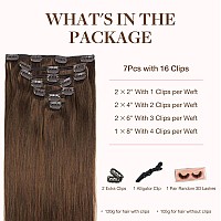 Goo Goo Clip In Hair Extensions Real Human Hair Remy Human Hair Extensions Clip Ins For Women Natural Human Hair 20Inch 120G