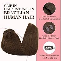 Goo Goo Clip In Hair Extensions Real Human Hair Remy Human Hair Extensions Clip Ins For Women Natural Human Hair 20Inch 120G