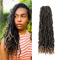 Umylar Faux Locs Crochet Hair 18 Inch 7 Packs Soft Locs Crochet Hair For Black Women Pre Looped Faux Locs Crochet Braids Synthetic Hair Extension(18 Inch,T1B/27)