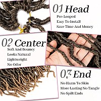 Umylar Faux Locs Crochet Hair 18 Inch 7 Packs Soft Locs Crochet Hair For Black Women Pre Looped Faux Locs Crochet Braids Synthetic Hair Extension(18 Inch,T1B/27)