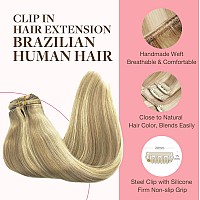 Goo Goo Clip In Hair Extensions Real Human Hair Remy Human Hair Extensions Clip Ins For Women Natural Human Hair 20Inch 120G