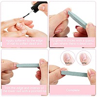 8 Pieces Stone Nail File Nail Pumice Stone Stick Pumice Stone Nail Cuticle Pusher Stone File For Home Salon Nail Buffing Tool