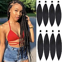 Befunny 30 Inch Pre Stretched Braiding Hair8Packs Long Professional Prestretched Hair For Braiding Crochet Haircrochet Braids