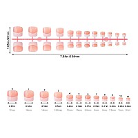 Mwoot 240Pcs Natural French Fake Nails Tips Set Nail Art Decoration Full Cover Pink White False Nail Tips For Diy Salon Manicur