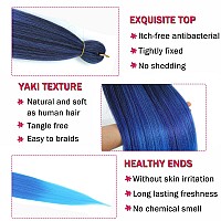 36 Ombre Pre Stretched Braiding Hair Yaki Texture Crochet Braid Hair Extensions 4 Tones Kanekalon Braiding Hair Pre Stretched