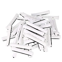 60 Pieces Hair Perm Rods Plastic Cold Wave Rods Hair Curling Roller Hair Styling Hairdressing Tools (0.63 Inch, White)