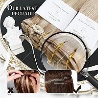 Moresoo Seamless Clip In Hair Extensions Human Hair Blonde Remy Clip In Extensions Real Human Hair Pu Seamless Hair Extensions C