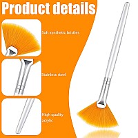 Patelai 14 Pieces Fan Brushes Facial Applicator Brush Soft Fan Brushes Acid Applicator Brush Cosmetic Makeup Applicator Tools Fo