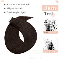 Sego 16 Inch Tape In Hair Extensions Human Hair 100G 40Pcs Straight Balayage 100 Remy Rooted Seamless Skin Weft Invisible Doubl