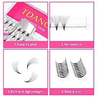 Tdance Eyelash Extensions 10D Superior Lash Extensions Premade Fans Russion Volume Fans D Curl 005 Thickness Middle Stem 16Mm M