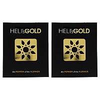 Helis Gold Large Flower Folder - Gold, Pack of 2