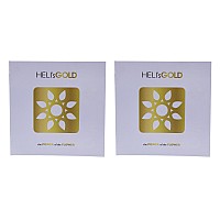 Helis Gold Flower Brochure - Small, Gold, Pack of 2