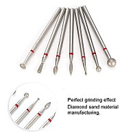 Nail Drill Manicure Drill Bit, Diamond Sand Electric Manicure Grinding Head Nail Art Manicure Drill Bit Accessory Nail Polishing Tool for Perfect Grinding Effect(No.05)