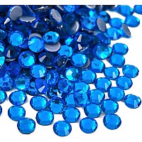 Jollin Hot Fix Crystal Flatback Rhinestones Glass Diamantes Gems 40Mm16Ss 1440Pcs Capri Blue