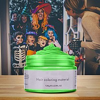 Acosexy Green Wax Hair Color Natural Hair Strong Style Gel Cream Hair Dye Instant Hairstyle Mud Cream For Party Cosplay Masq