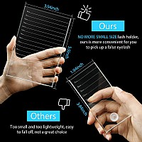 59 X 394 X 031 Inch Eyelash Crystal Pallet Eyelash Extension Pallet Bigger Size Glass Pallet Lashes False Lash Tray Strip Adh