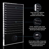 59 X 394 X 031 Inch Eyelash Crystal Pallet Eyelash Extension Pallet Bigger Size Glass Pallet Lashes False Lash Tray Strip Adh