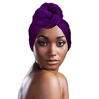 Satinior 6 Pcs Head Wrap Scarf Turban Long Hair Scarf Soft Stretch Headwrap Solid Color Turban Tie Headband For Women Girls