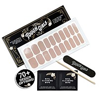 Tough Girls 20 Exquisite Gel Nail Polish Strips Wapplication Accessories No Uvled Lamp Required Nude