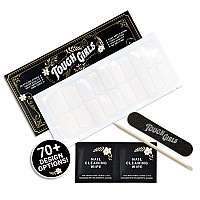 Tough Girls 20 Exquisite Gel Nail Polish Strips Wapplication Accessories No Uvled Lamp Required White