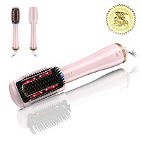 Lena Hair Straightener Brush Dryer Pro Blow Dryer Hot Air Brush Antiscald Straightening Iron Comb Styler With Extra Ion Care