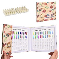 Noverlife 120 Nail Colors Display Book With 120 False Nail Tips Nail Gel Polish Display Chart Manicure Salon Studio Nail Art S