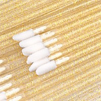 300Pcs Glitter Crystal Lip Brush Disposable Lip Brushes Lip Gloss Applicators Lipstick Gloss Wands Applicator Perfect Makeup To