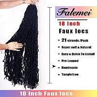 6 Packs Soft Locs Crochet Hair Pre Looped 18 Inch Faux Locs Crochet Braids Goddess Curly Wavy Locs Crochet Loc Hair For Black Wo