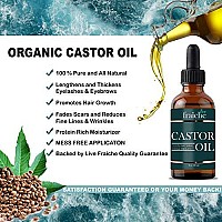 Castor Oil (2Oz) + Filled Mascara Tube Usda Certified Organic, 100% Pure, Cold Pressed, Hexane Free By Live Fraiche. Stimulate Growth For Eyelashes, Eyebrows, Hair. Lash Growth Serum. Brow Treatment