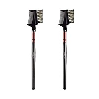 Kooba Makeup Eyebrow Brush Eyelash Comb 2 Pcs Portable Eye Powder Foundation Brush Beauty Cosmetic Tool For Professional And