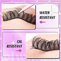 Wiwoseo False Eyelashes Selfadhesive Lashes Natural Wispy Fluffy Eyelashes 16Mm Faux Mink Lashes Resuable Self Adhesive Eyelash