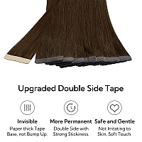 Hotbanana Tape In Hair Extensions 20 Inch Tape In Hair Extensions Human Hair 20Pcs 50G Chocolate Brown Tape Hair Extensions Str