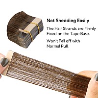 Hotbanana Tape In Hair Extensions 20 Inch Tape In Hair Extensions Human Hair 20Pcs 50G Chocolate Brown Tape Hair Extensions Str