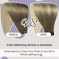 Full Shine 22 Inch Weft Hair Extensions For Women Sew In Extensions Straight Hair Balayage Hair Weft Extensions Ash Brown To Pla