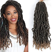 Faux Locs Crochet Hair For Women Soft Locs 18 Inch 6 Packs Crochet Faux Locs For Butterfly Locs Crochet Hair Pre Looped Curly Wa