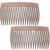 Camila Paris Cp2947 French Hair Side Comb Small Rounded Nude French Twist Hair Combs Decorative Strong Hold Hair Clips For W