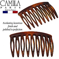 Camila Paris Cp2949 French Hair Side Comb Small Tortoise Shell French Twist Hair Combs Decorative Strong Hold Hair Clips For