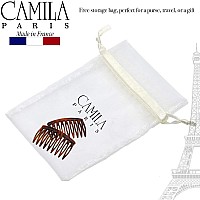 Camila Paris Cp2949 French Hair Side Comb Small Tortoise Shell French Twist Hair Combs Decorative Strong Hold Hair Clips For