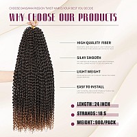 Dansama Passion Twist Hair Water Wave Braiding Hair For Butterfly Style Crochet Braids Bohemian Hair Extensions 24Inch Pack Of