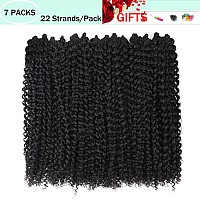 Rosdina Passion Twist Hair 16 Inch 7 Packs Natural Black Shoulder Length Bohemian Hair For Passion Twist Crochet Hair Butterfl