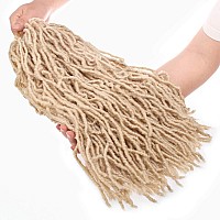 Leeven 24 Inch Blonde Goddess New Faux Locs Crochet Braids 7 Packs Prelooped Messy Soft Locs Crochet Hair 126 Strands Distresse