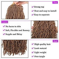 24 Inch New Faux Locs Hair 2Packs Prelooped Soft Locs Synthetic Crochet Twist Braiding Hair Most Natural Goddess Curly Wavy Cro