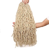 24 Inch Blonde New Faux Locs Hair 2Packs Synthetic Natural Wavy Curly Crochet Hair Prelooped Goddess Soft Locs Hair Extensions