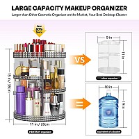 Hemtroy 360 Degree Rotating Makeup Organizer Extra Large Capacity Cosmetic Storage Unit Removable Diy 7 Layers Skincare Organi