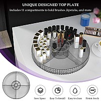 Hemtroy 360 Degree Rotating Makeup Organizer Extra Large Capacity Cosmetic Storage Unit Removable Diy 7 Layers Skincare Organi