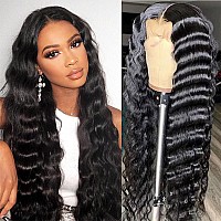 Loose Wave Lace Front Wigs Human Hair 13X4 Hd Transparent Loose Deep Wave Human Hair Lace Front Wigs For Black Women 180 Densit