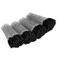 tifanso 200PCS Eyelash Brush Disposable Mascara Brush Wand for Lashes Spoolie brushes Eyebrow Spoolie Eyelash Extension Supplies (Black)