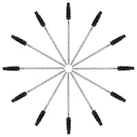 tifanso 200PCS Eyelash Brush Disposable Mascara Brush Wand for Lashes Spoolie brushes Eyebrow Spoolie Eyelash Extension Supplies (Black)