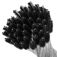 tifanso 200PCS Eyelash Brush Disposable Mascara Brush Wand for Lashes Spoolie brushes Eyebrow Spoolie Eyelash Extension Supplies (Black)